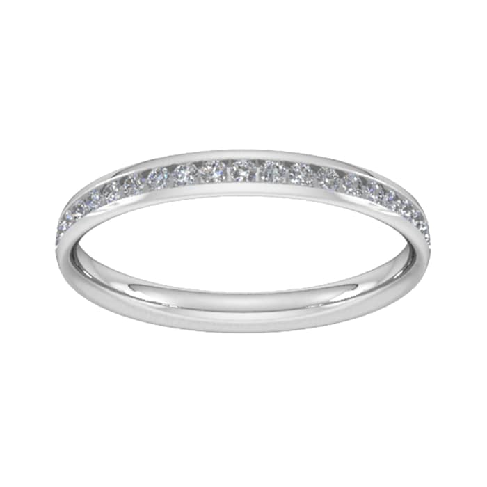 Goldsmiths 0.21 Carat Total Weight Half Channel Set Brilliant Cut Diamond Wedding Ring In 18 Carat White Gold