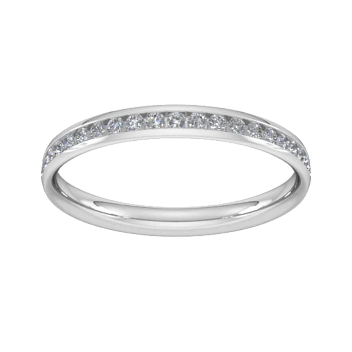 Goldsmiths 0.21 Carat Total Weight Half Channel Set Brilliant Cut Diamond Wedding Ring In Platinum