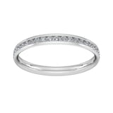 Goldsmiths 0.21 Carat Total Weight Half Channel Set Brilliant Cut Diamond Wedding Ring In Platinum - Ring Size J