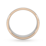 Goldsmiths 6mm Wedding Ring In 9 Carat White & Rose Gold - Ring Size S