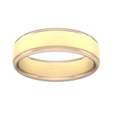 Goldsmiths 6mm Wedding Ring In 9 Carat Yellow & Rose Gold - Ring Size K