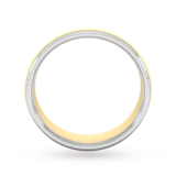Goldsmiths 6mm Wedding Ring In 9 Carat Yellow & White Gold - Ring Size Q