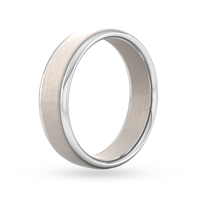 Goldsmiths 6mm Wedding Ring In 9 Carat Rose & White Gold - Ring Size L