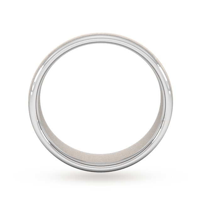 Goldsmiths 6mm Wedding Ring In 9 Carat Rose & White Gold - Ring Size L