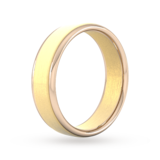 Goldsmiths 6mm Wedding Ring In 18 Carat Yellow & Rose Gold - Ring Size R
