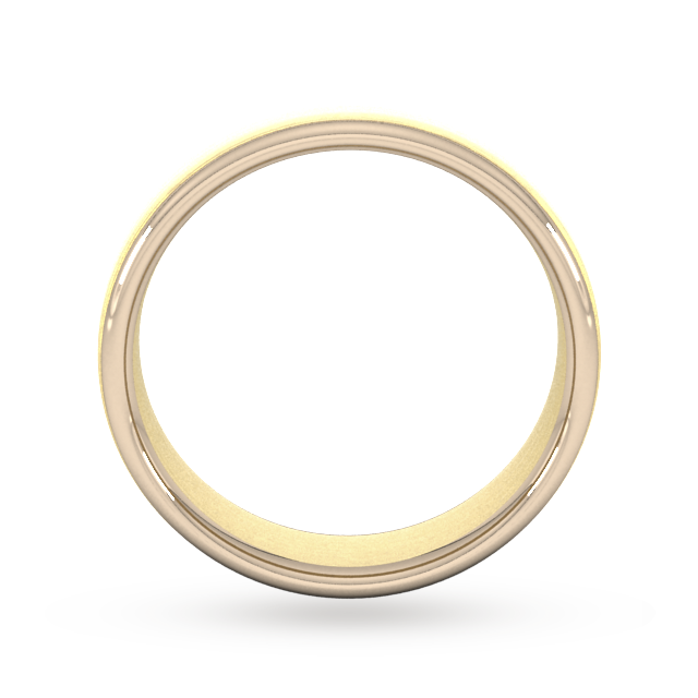 Goldsmiths 6mm Wedding Ring In 18 Carat Yellow & Rose Gold