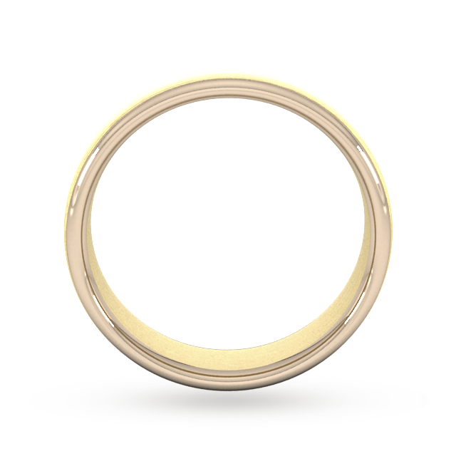 Goldsmiths 6mm Wedding Ring In 18 Carat Yellow & Rose Gold - Ring Size I