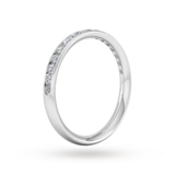 Goldsmiths 0.44 Carat Total Weight Half Channel Set Brilliant Cut Diamond Wedding Ring In 9 Carat White Gold - Ring Size N