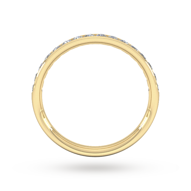 Goldsmiths 0.44 Carat Total Weight Half Channel Set Brilliant Cut Diamond Wedding Ring In 18 Carat Yellow Gold - Ring Size J