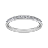 Goldsmiths 0.44 Carat Total Weight Half Channel Set Brilliant Cut Diamond Wedding Ring In 18 Carat White Gold - Ring Size L