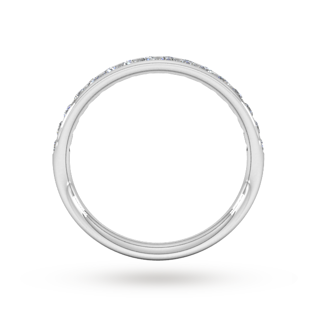 Goldsmiths 0.44 Carat Total Weight Half Channel Set Brilliant Cut Diamond Wedding Ring In Platinum