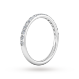 Goldsmiths 0.53 Carat Total Weight Curved Bar Brilliant Cut Diamond Set Wedding Ring In Platinum - Ring Size J