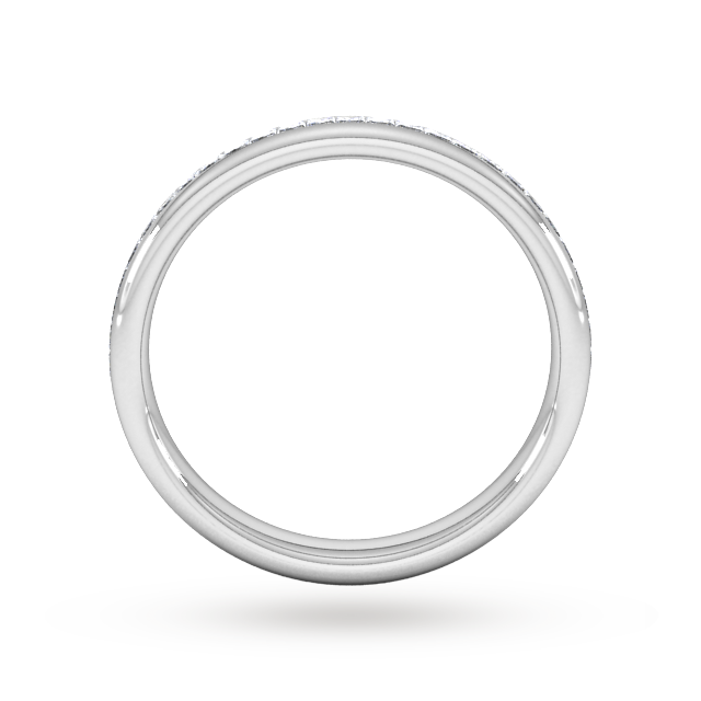Goldsmiths 0.34 Carat Total Weight Princess Cut Channel Set Wedding Ring In 18 Carat White Gold