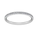 Goldsmiths 0.18 Carat Total Weight Brilliant Cut Grain Set Diamond Wedding Ring In 9 Carat White Gold