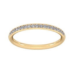 08305284 - 0.18 Carat Total Weight Brilliant Cut Grain Set Diamond Wedding Ring In 18 Carat Yellow Gold