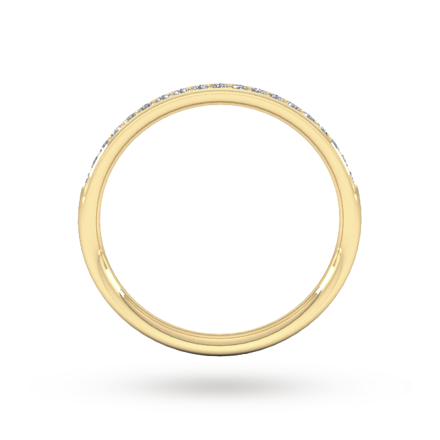 Goldsmiths 0.18 Carat Total Weight Brilliant Cut Grain Set Diamond Wedding Ring In 18 Carat Yellow Gold