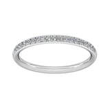 Goldsmiths 0.18 Carat Total Weight Brilliant Cut Grain Set Diamond Wedding Ring In 18 Carat White Gold