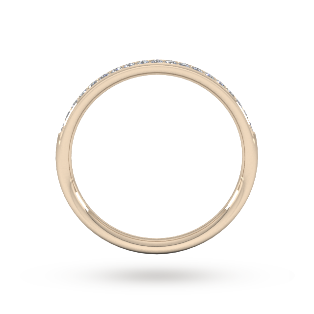 Goldsmiths 0.18 Carat Total Weight Brilliant Cut Grain Set Diamond Wedding Ring In 9 Carat Rose Gold