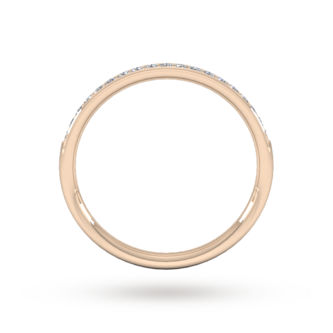 Goldsmiths 0.18 Carat Total Weight Brilliant Cut Grain Set Diamond Wedding Ring In 9 Carat Rose Gold