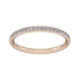 Goldsmiths 0.18 Carat Total Weight Brilliant Cut Grain Set Diamond Wedding Ring In 18 Carat Rose Gold - Ring Size K