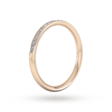 Goldsmiths 0.18 Carat Total Weight Brilliant Cut Grain Set Diamond Wedding Ring In 18 Carat Rose Gold