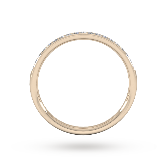 Goldsmiths 0.18 Carat Total Weight Brilliant Cut Grain Set Diamond Wedding Ring In 18 Carat Rose Gold