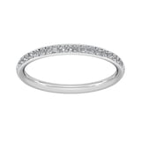 Goldsmiths 0.18 Carat Total Weight Brilliant Cut Grain Set Diamond Wedding Ring In Platinum - Ring Size K