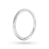 Goldsmiths 0.18 Carat Total Weight Brilliant Cut Grain Set Diamond Wedding Ring In Platinum - Ring Size J
