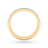 Goldsmiths 0.42 Carat Total Weight Brilliant Cut Double Row Grain Set Diamond Wedding Ring In 9 Carat Yellow Gold - Ring Size K