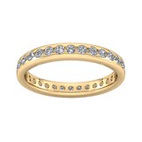 Goldsmiths 0.81 Carat Total Weight Brilliant Cut Scalloped Channel Set Diamond Wedding Ring In 18 Carat Yellow Gold - Ring Size J