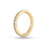 Goldsmiths 0.81 Carat Total Weight Brilliant Cut Scalloped Channel Set Diamond Wedding Ring In 18 Carat Yellow Gold