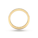 Goldsmiths 0.81 Carat Total Weight Brilliant Cut Scalloped Channel Set Diamond Wedding Ring In 18 Carat Yellow Gold