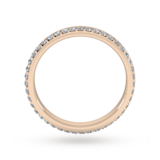 Goldsmiths 0.42 Carat Total Weight Brilliant Cut Wave Claw Set Diamond Wedding Ring In 9 Carat Rose Gold