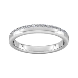 08305316 - 0.42 Carat Total Weight Brilliant Cut Wave Claw Set Diamond Wedding Ring In Platinum