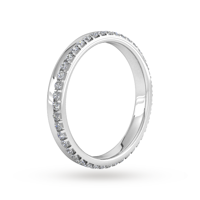 Goldsmiths 0.42 Carat Total Weight Brilliant Cut Wave Claw Set Diamond Wedding Ring In Platinum Goldsmiths 0.42 Carat Total Weight Brilliant Cut Wave Claw Set Diamond Wedding Ring In Platinum