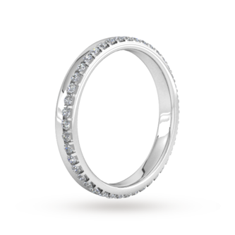 Goldsmiths 0.42 Carat Total Weight Brilliant Cut Wave Claw Set Diamond Wedding Ring In Platinum