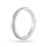 Goldsmiths 0.42 Carat Total Weight Brilliant Cut Wave Claw Set Diamond Wedding Ring In Platinum