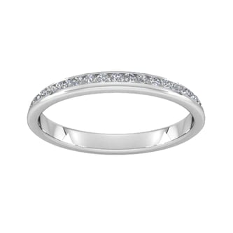 Goldsmiths 0.42 Carat Total Weight Brilliant Cut Full Diamond Set Pyramid Style Wedding Ring In Platinum