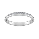 Goldsmiths 0.42 Carat Total Weight Brilliant Cut Full Diamond Set Pyramid Style Wedding Ring In Platinum - Ring Size J