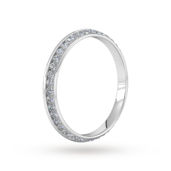 Goldsmiths 0.42 Carat Total Weight Brilliant Cut Full Diamond Set Pyramid Style Wedding Ring In Platinum