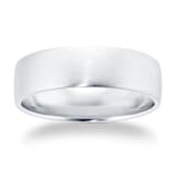 Goldsmiths Brushed Palladium 6mm Wedding Ring - Ring Size R