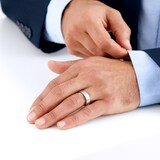 Goldsmiths Brushed Palladium 6mm Wedding Ring - Ring Size R