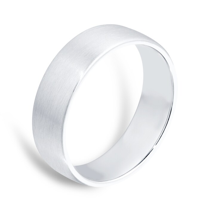 Goldsmiths Brushed Palladium 6mm Wedding Ring - Ring Size R
