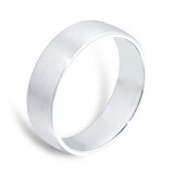Goldsmiths Brushed Palladium 6mm Wedding Ring - Ring Size R