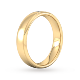 Goldsmiths 5mm Brilliant Cut Diamond Set Wedding Ring In 9 Carat Yellow Gold