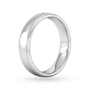 Goldsmiths 5mm Brilliant Cut Diamond Set Wedding Ring In 9 Carat White Gold