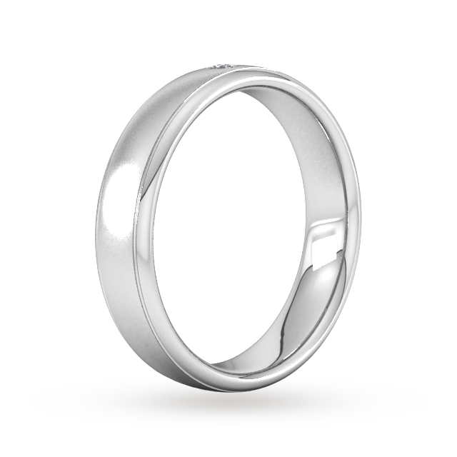 Goldsmiths 5mm Brilliant Cut Diamond Set Wedding Ring In 18 Carat White Gold Goldsmiths 5mm Brilliant Cut Diamond Set Wedding Ring In 18 Carat White Gold