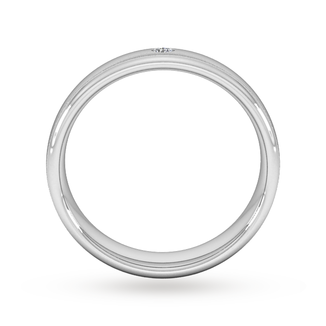 Goldsmiths 5mm Brilliant Cut Diamond Set Wedding Ring In 18 Carat White Gold Goldsmiths 5mm Brilliant Cut Diamond Set Wedding Ring In 18 Carat White Gold