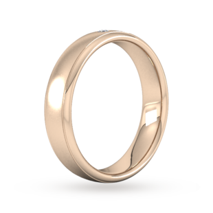 Goldsmiths 5mm Brilliant Cut Diamond Set Wedding Ring In 9 Carat Rose Gold