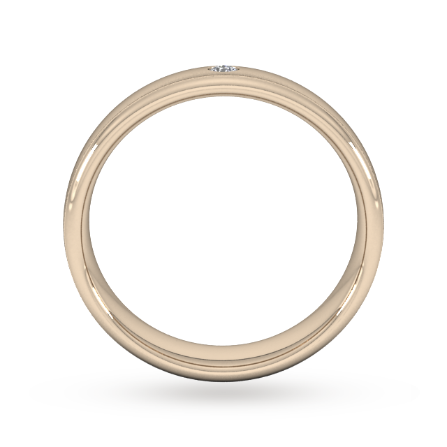 Goldsmiths 5mm Brilliant Cut Diamond Set Wedding Ring In 9 Carat Rose Gold - Ring Size S Goldsmiths 5mm Brilliant Cut Diamond Set Wedding Ring In 9 Carat Rose Gold - Ring Size S